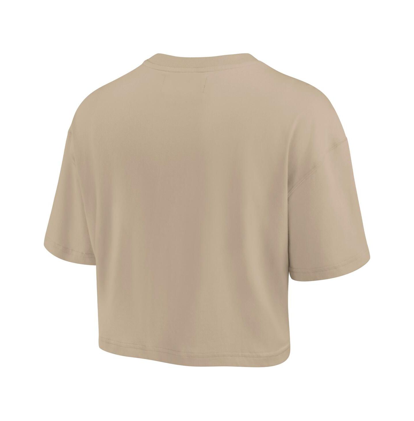Женская футболка Fanatics Khaki New Orleans Pelicans Elements Super Soft Boxy Cropped — фото 3