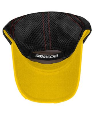 Men's and Women's Yellow Joey Logano Vintage Patch Trucker Adjustable Hat