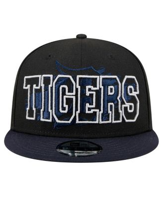 Men's Black Detroit Tigers Splatter 9FIFTY Snapback Hat