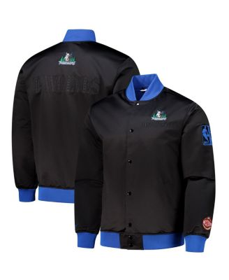 Mitchell & Ness - Men's Black Minnesota Timberwolves Hardwood Classics Team OG 3.0 Lightweight Satin Full-Snap Jacket