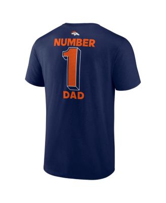 Men's Navy Denver Broncos Big Tall Number One Dad T-Shirt
