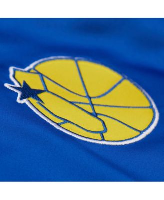 Men's and Women's Royal Golden State Warriors Vintage Team Origins Satin Full-Snap Jacket