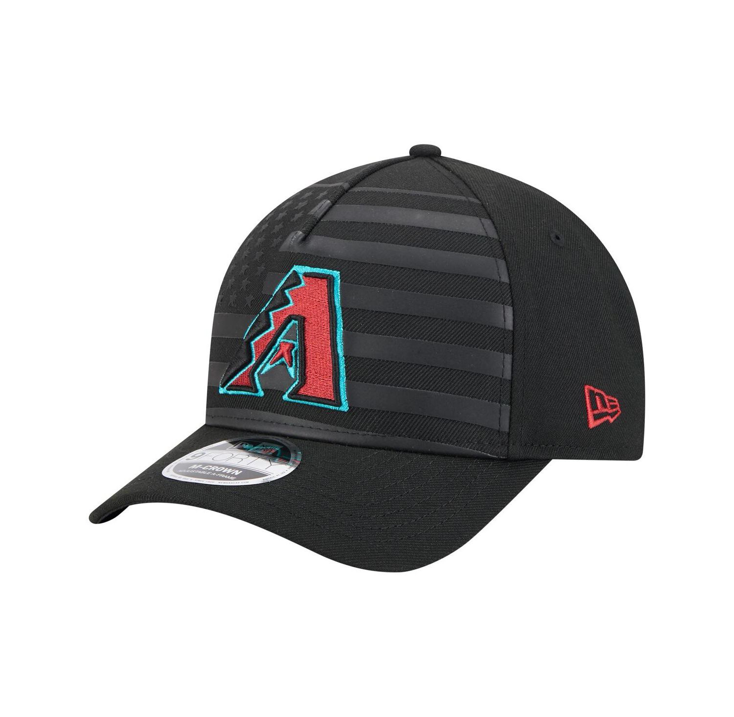 Men's Black Arizona Diamondbacks American Flag 9FORTY M-Crown A-Frame Adjustable Hat