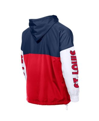 Men's Red/Navy St. Louis Cardinals Color Block Full-Zip Hoodie Windbreaker