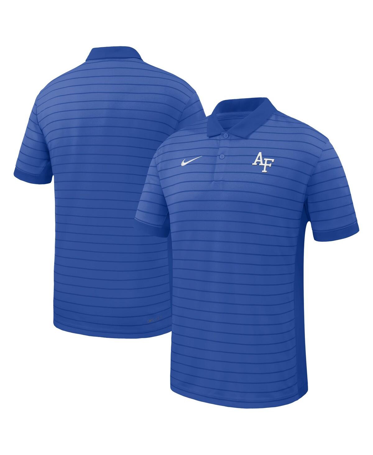 Men's Royal Air Force Falcons 2025 Early Season Coaches Sideline Victory Stripe Performance Polo Shirt - Royal