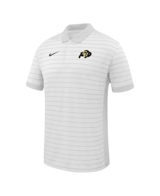 Men's White Colorado Buffaloes 2025 Early Season Coaches Sideline Victory Stripe Performance Polo Shirt