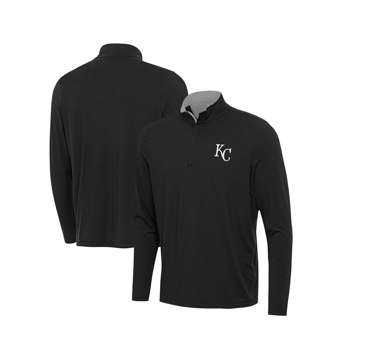 Men's Black Kansas City Royals Content Quarter-Zip Sweatshirt
