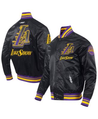Pro Standard - Men's Black Los Angeles Lakers 2024/25 City Edition Chenille Satin Full-Snap Jacket