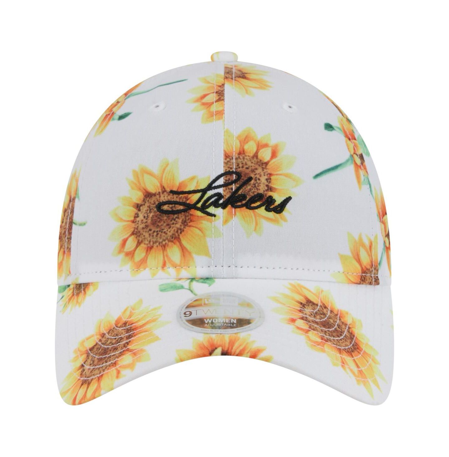 Женская кепка New Era White Los Angeles Lakers Adventure Flower 9TWENTY Adjustable Hat — фото 2