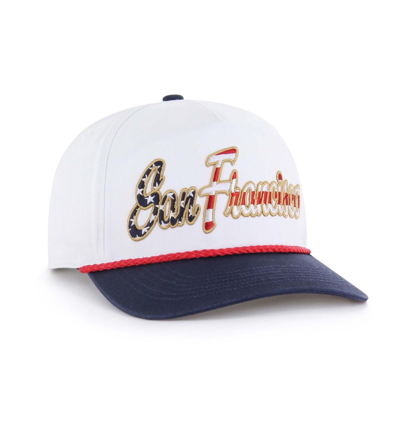 Мужская кепка '47 Brand White San Francisco Giants Patriotic Overhand Hitch Adjustable Hat — фото 2