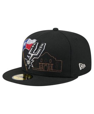 New Era - Men's Black San Antonio Spurs State Stitch 59FIFTY Fitted Hat