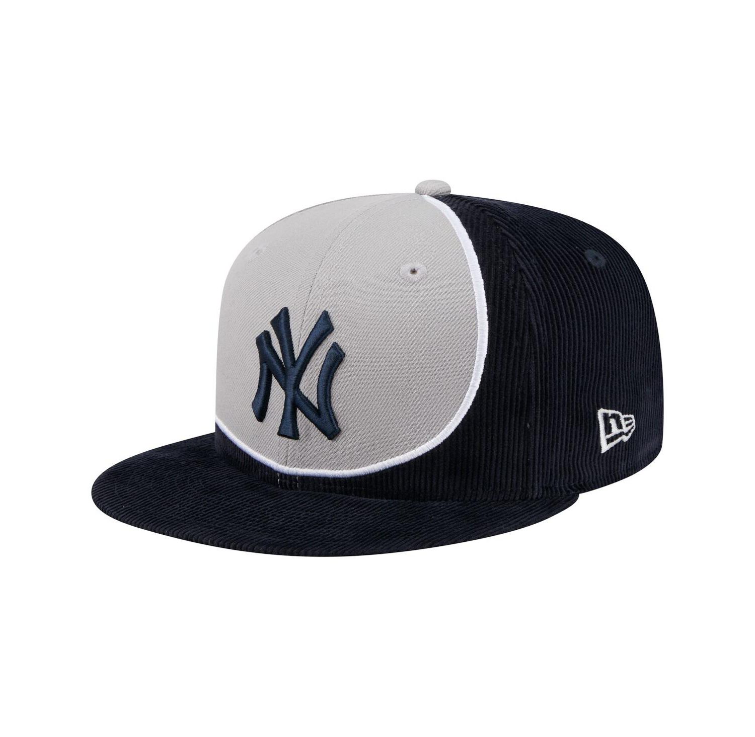 Men's Navy/Gray New York Yankees Retro Split Corduroy Snapback Hat