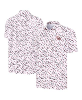 Antigua - Men's White Kansas Jayhawks Independence Day Polo Shirt