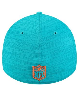Men's Aqua Miami Dolphins Stripes 39THIRTY Flex Hat