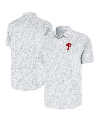 Antigua - Men's White Philadelphia Phillies Lush Button-Up Shirt