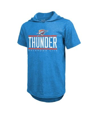 Men's Blue Oklahoma City Thunder Tri-Blend Hoodie T-Shirt