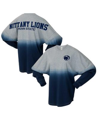 Spirit Jersey - Men's and Women's Navy/Gray Penn State Nittany Lions Ombre Long Sleeve T-Shirt