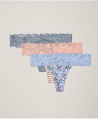 Women's Lace Waist Thong 3-Pack