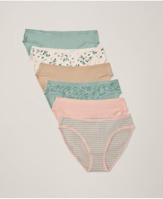 Women's Organic Cotton Everyday Classic Fit Bikini 6-Pack