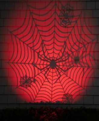 7" Spiderweb with Falling Spiders Halloween Outdoor Light Projector
