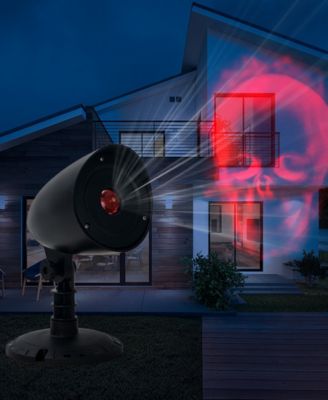 8" Halloween Skull Outdoor Light Show Projector