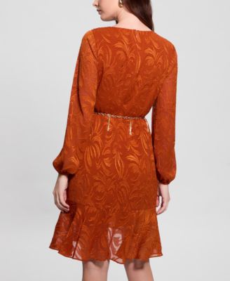 Women's Deztiny Printed Chiffon A-Line Dress