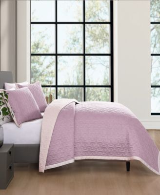 Dahlia Purple Bedding 200 Thread Count 100% Cotton Sateen 5 Piece Reversible Queen Comforter Set