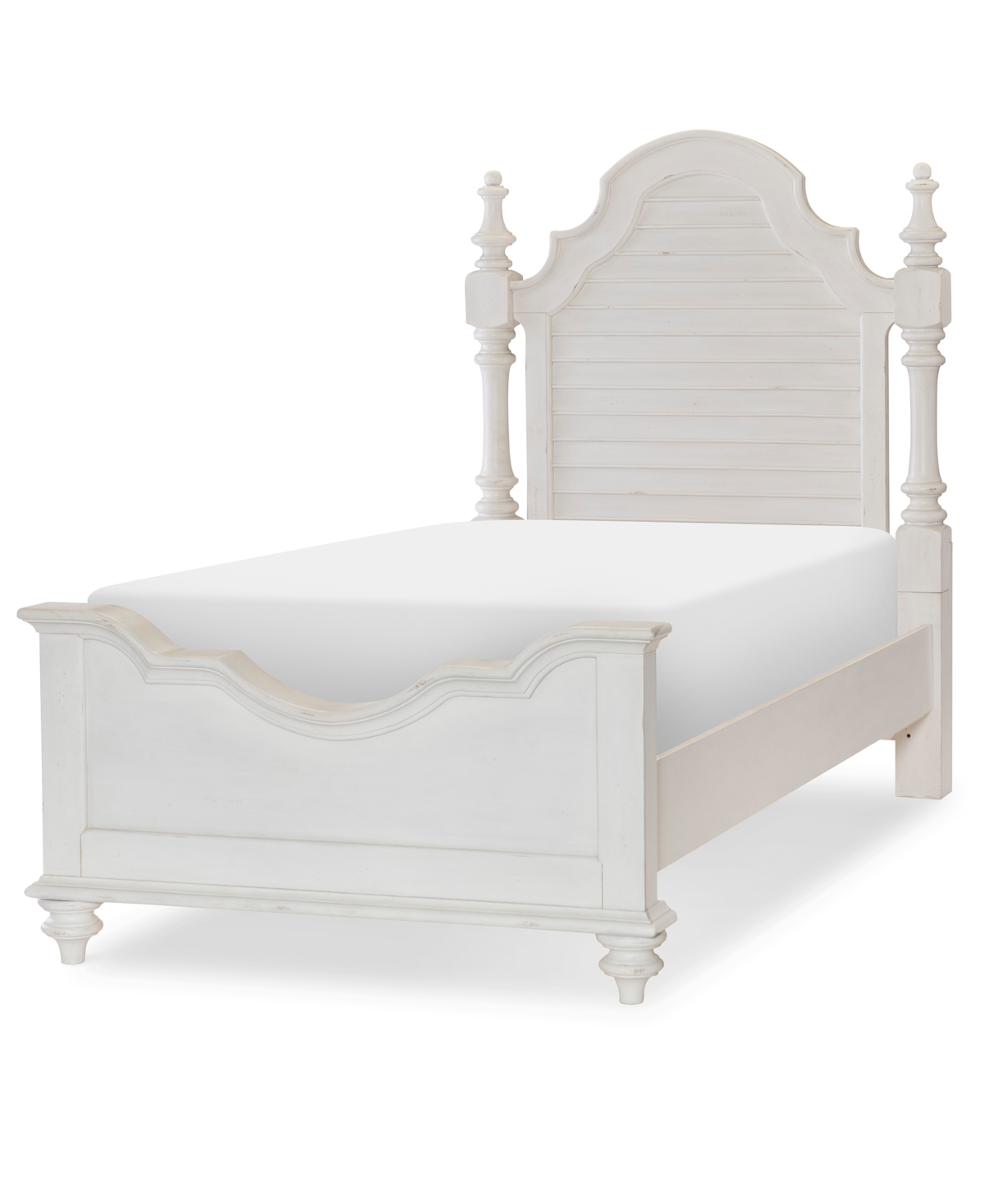 Macy's Mandeville Twin Louvered Bed, Created For . In White