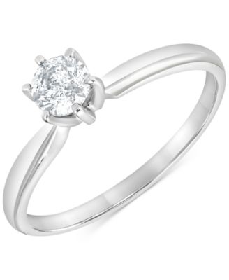 Macy's - Diamond Solitaire Engagement Ring (1/3 ct. t.w.) in 14k White Gold