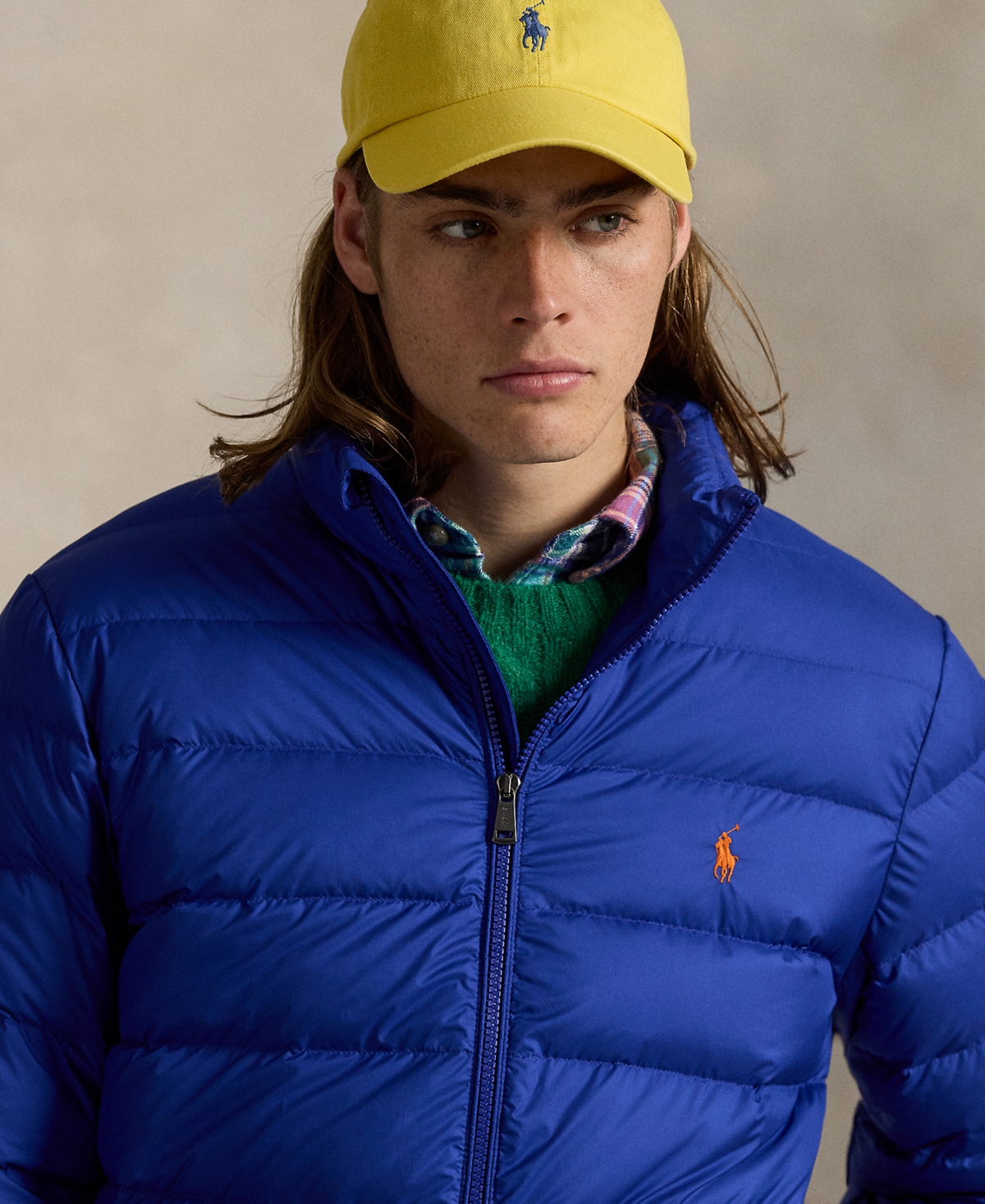 Polo Ralph Lauren Puffer Jacket All-weather Packable Feature In Blue