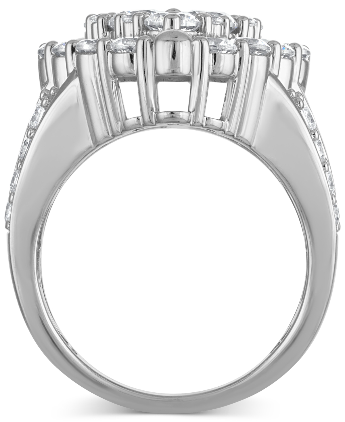 Macy's Diamond Halo Cluster Pear Ring (4 Ct. T.w.) In 14k White Gold In Gold