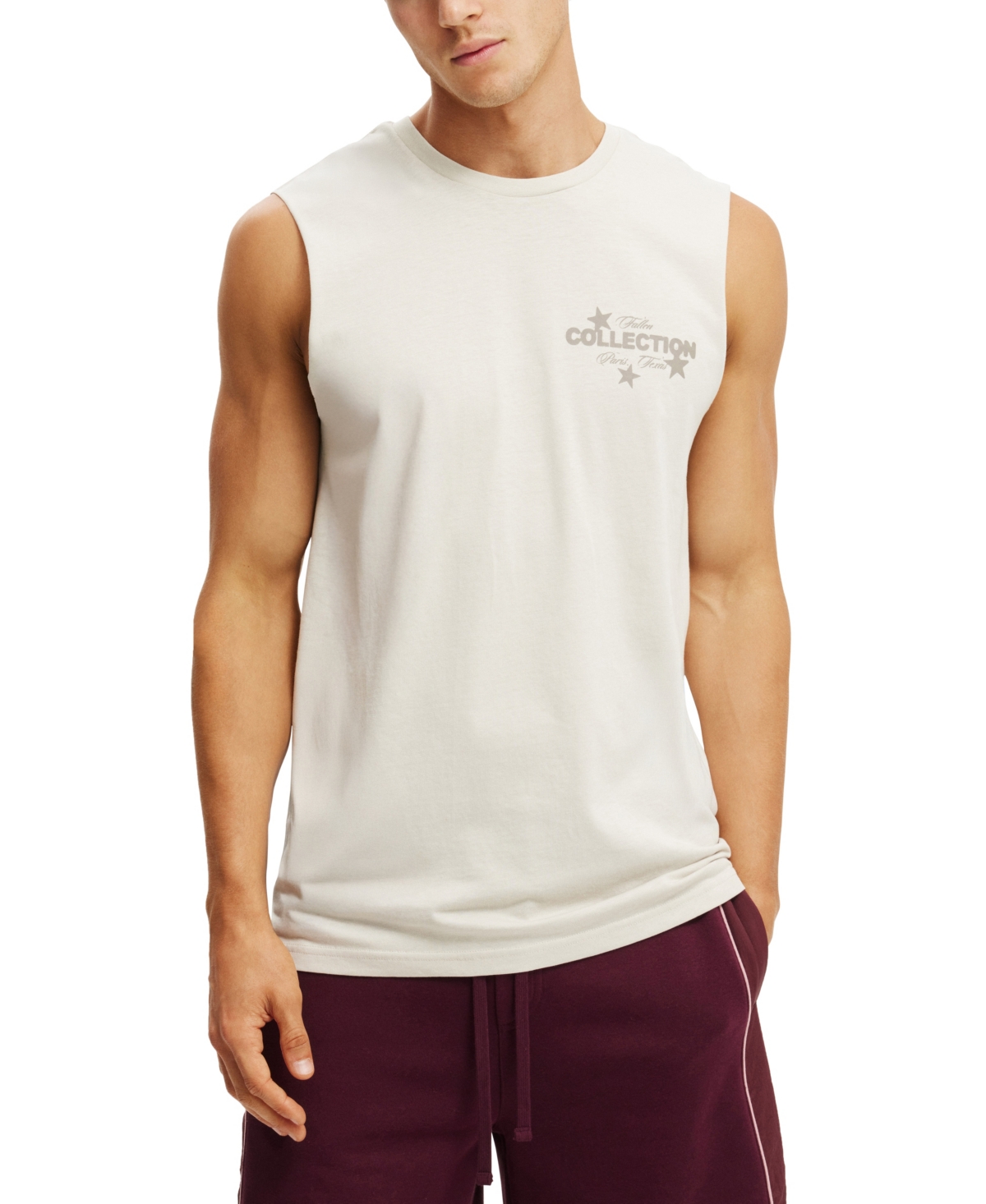 Men's Graphic Muscle Tank Top - Sand dune, The fallen collection grit