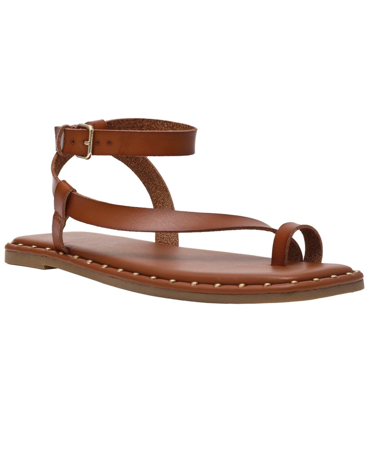 Women's Genessis Buckle Flat Sandals, Exclusively at Macy's - Brown