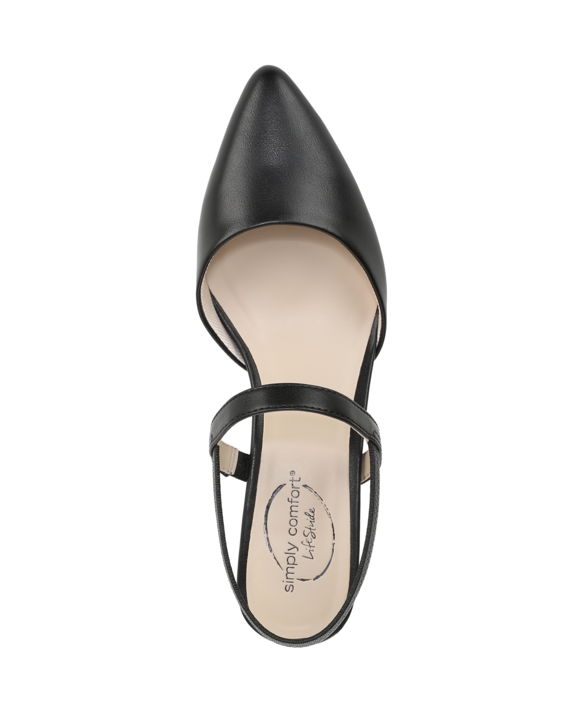 Lifestride Women's Miriam Pointed Toe Block Heel Slingback Pumps In Black