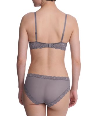 Women's Feathers Lace Contour Underwire Plunge Bra 730023