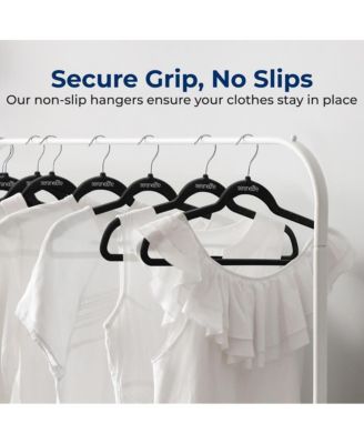 20 Pcs. Velvet Hangers - Non-Slip, Sturdy, and Heavy Duty Coat Set with 360&amp;#xB0; Swivel Hook for Clothes