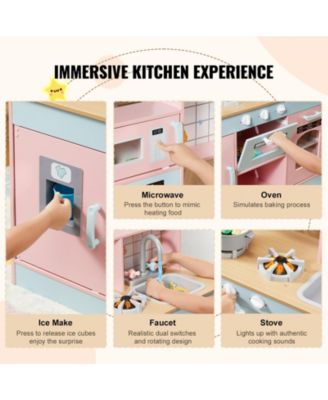 24 Piece Kids Kitchen Playset Pretend Cooking Toy with Pots Pans and Utensils