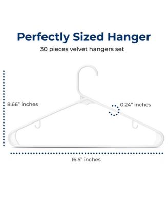 30-Pack Plastic Hangers – Non-Slip, Space-Saving, Durable for Shirts, Sweaters, Kids Clothes, Dresses, Ultra-Thin & Lightweight