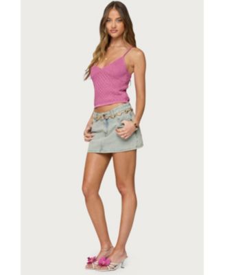 Women's Frankey Sparkly Textured Knit Tank Top