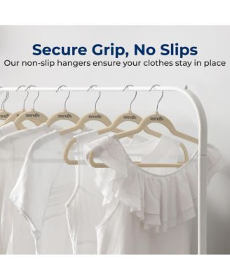 30 Pieces Velvet Hangers - Non-Slip, Sturdy, and Heavy Duty Coat Set with 360&amp;#xB0; Swivel Hook for Clothes
