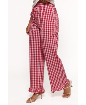 Women's Marina Pant - Red Gingham