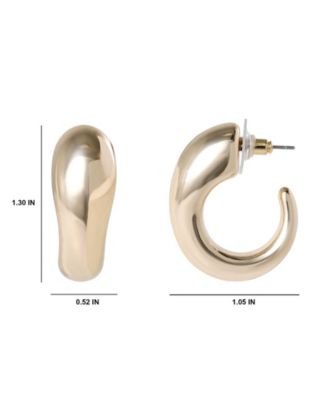 Sculpted Gold-Tone Hoop Earrings