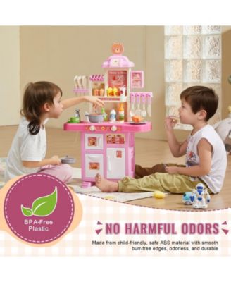 Kids Kitchen Playset with 48 Piece Pretend Cooking Accessories for Imaginative Play