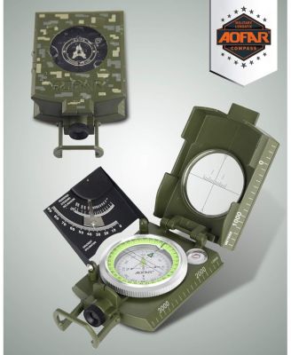AF-4074 Military Compass for Hiking,Lensatic Sighting Waterproof,Durable,Inclinometer for Camping,Boy Scount,Geology Activities Boating