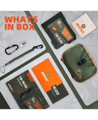 HX1600 Hunting Rangefinder with Dual-Color OLED Display, Ultra-Clear Optics with 95%+ Transmittance of Glass, 1600 Yards with Angle and Horizontal Distance, Range, Scan, Speed Mode, Waterproof