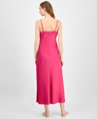 Women's Lace-Trim Satin Nightgown, Exclusively at Macy's