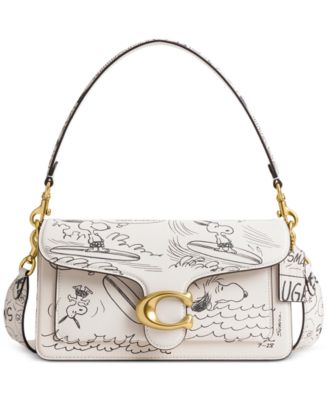 ★Coach★ COACH X PEANUTS TABBY SHOULDER BAG 26 WITH NEWSPAP COACH x Peanuts Tabby 26 Shoulder Bag with Newspaper Print