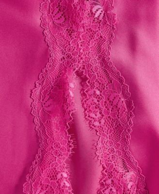 Women's Lace-Trim Satin Nightgown, Exclusively at Macy's