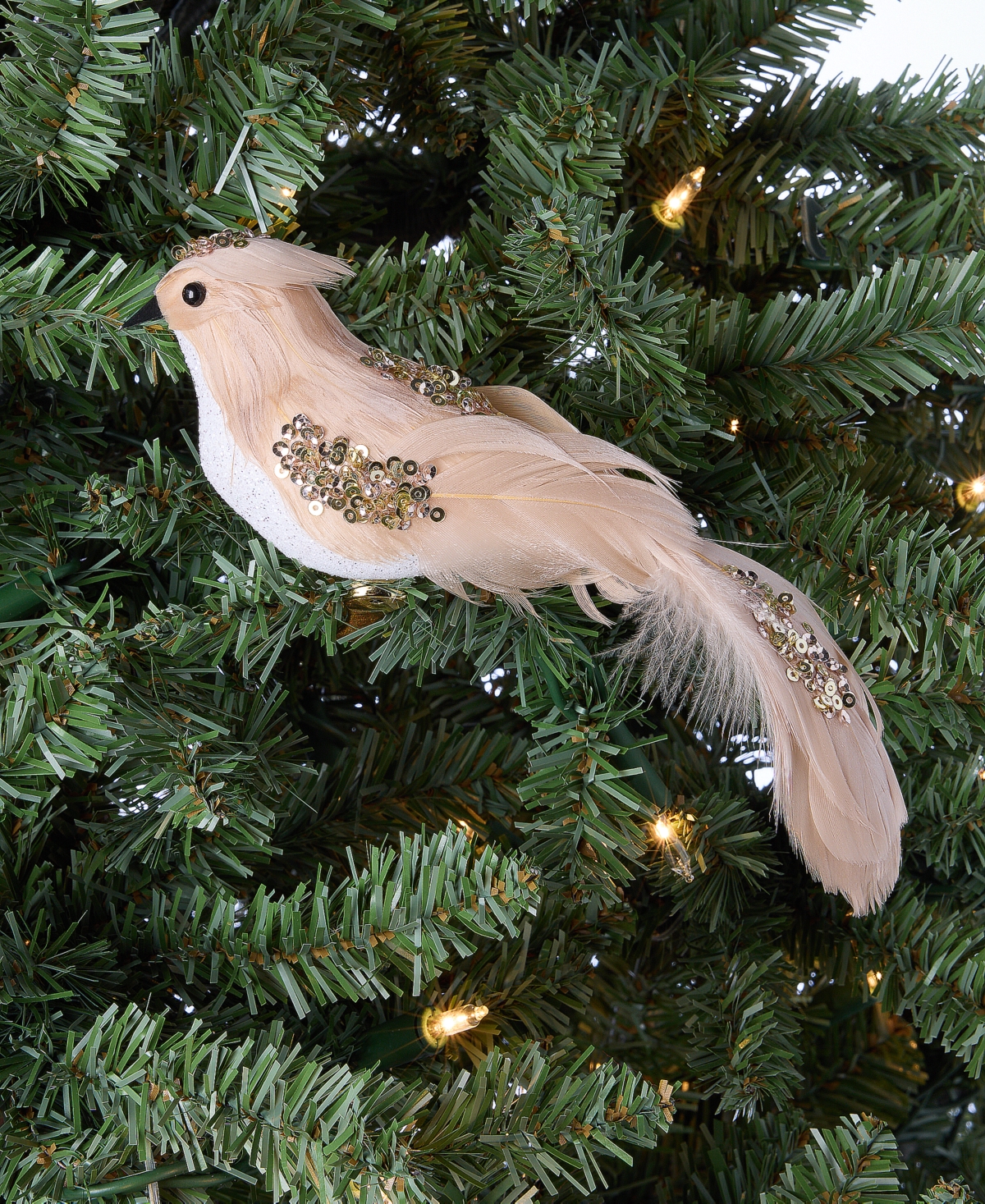Holiday Lane Gilded Glamour Feather Bird Clip Ornament, Macy's Exclusive In Multi