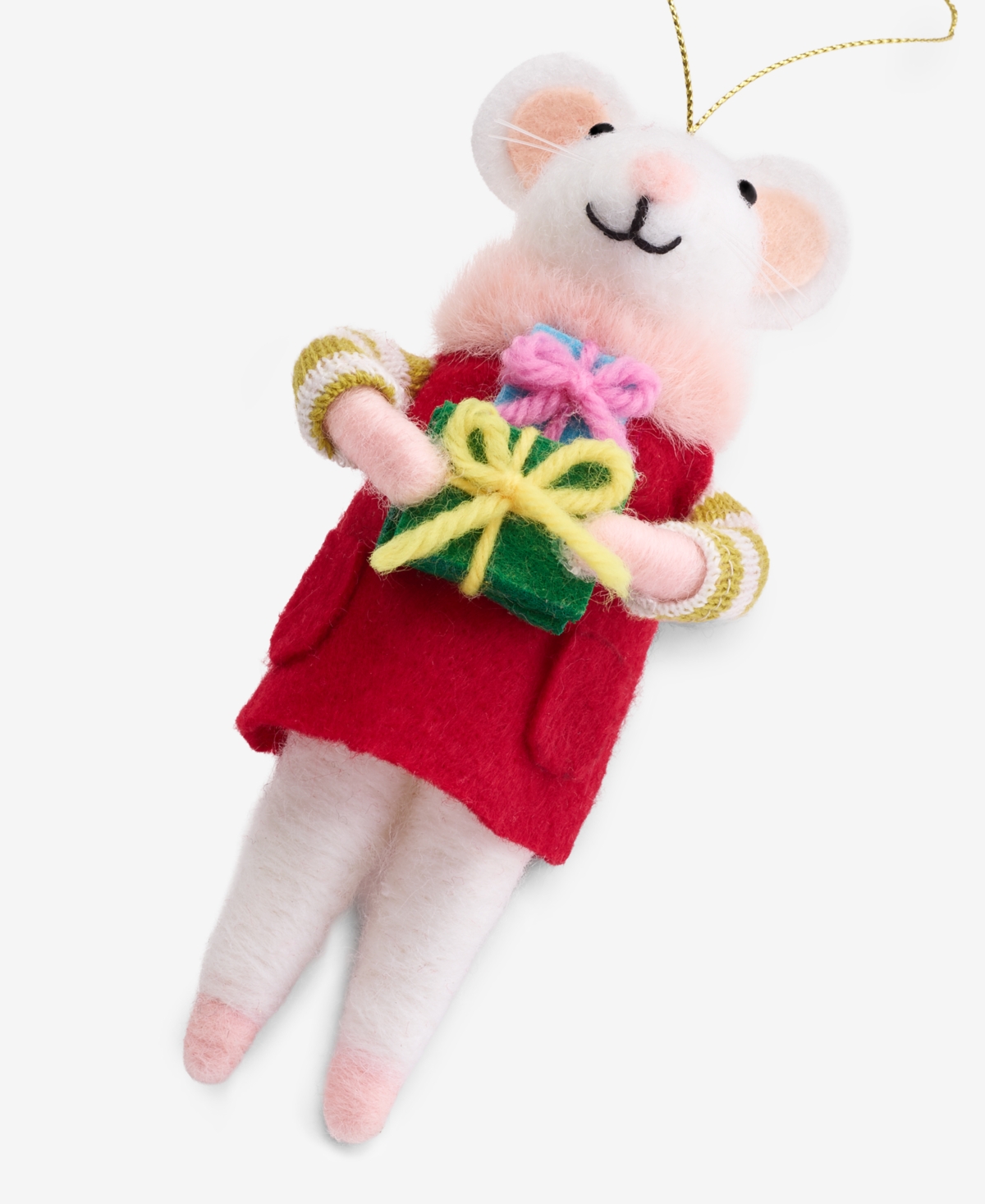 Holiday Lane Tiny Tidings Felted Mouse With Gift Ornament, Macy's Exclusive In Multi